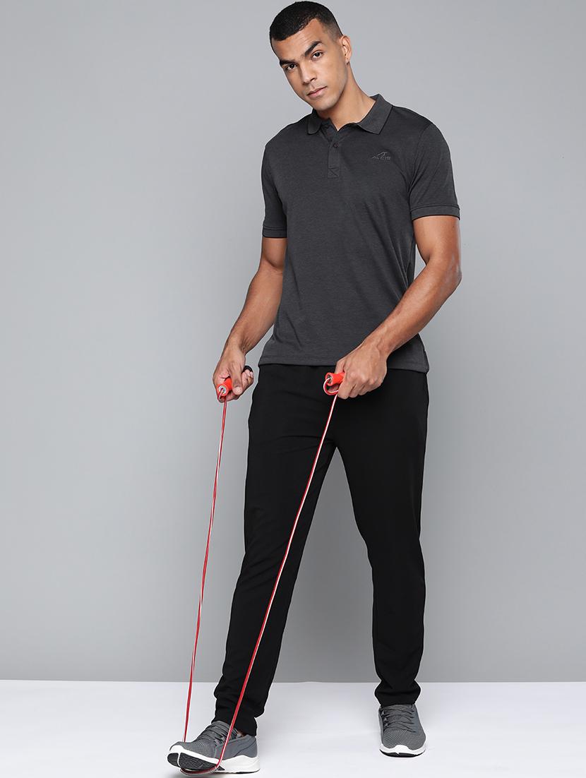 grey solid polo t-shirt - 17689068 - Zoom Image - 4