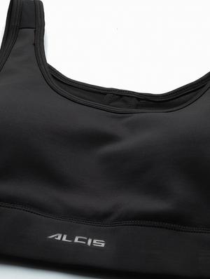 black cut out back sports bra - 17689070 - Standard Image - 5