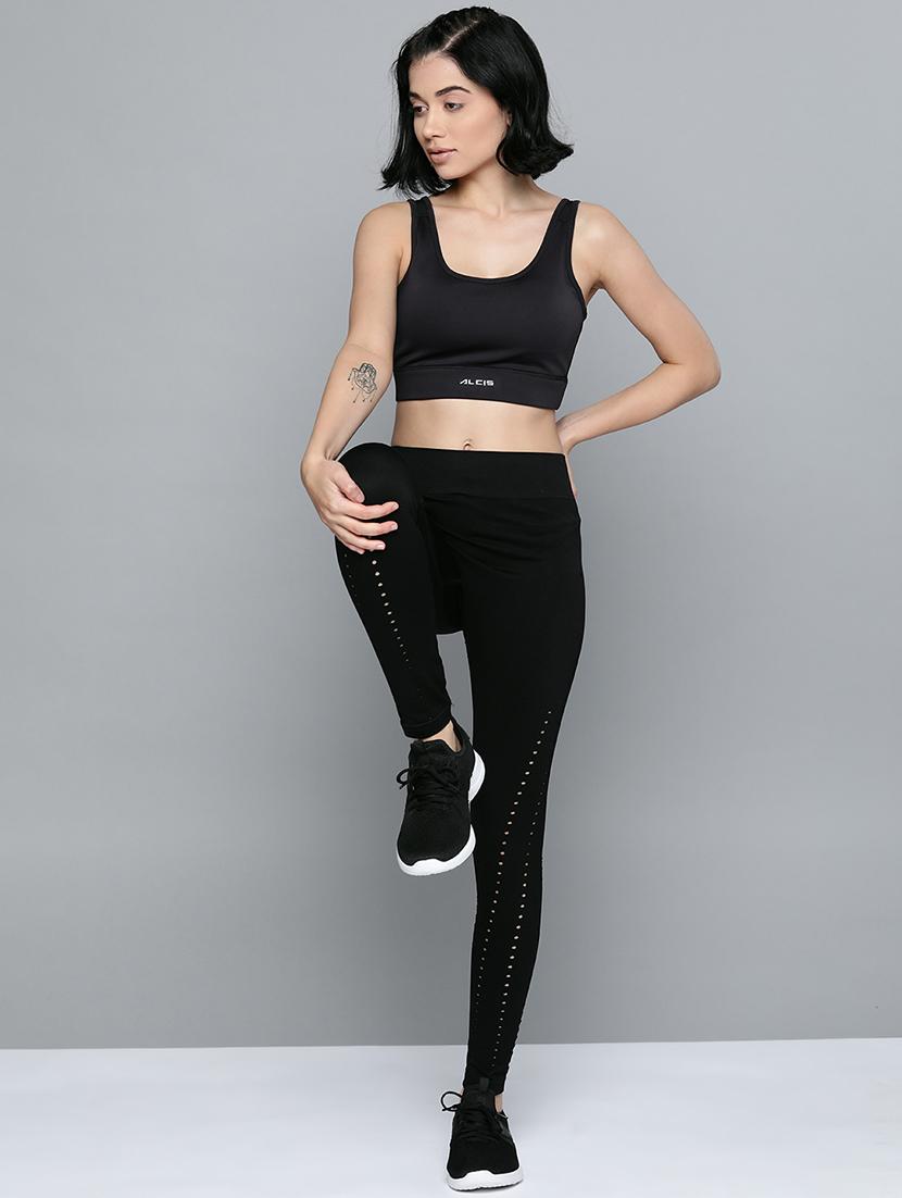 black cut out back sports bra - 17689070 - Zoom Image - 4