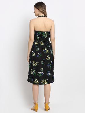 halter neck floral dress - 17689109 - Standard Image - 3