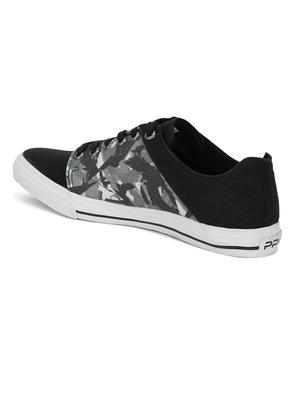 black fabric lace up sneakers - 17689193 - Standard Image - 3