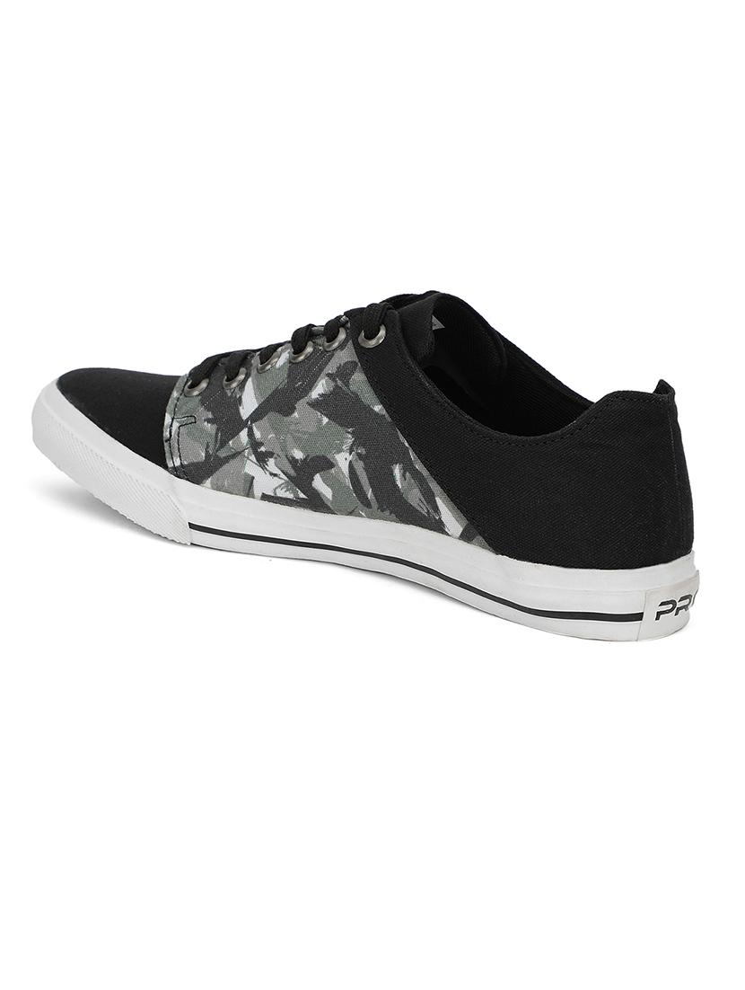 black fabric lace up sneakers - 17689193 - Zoom Image - 3