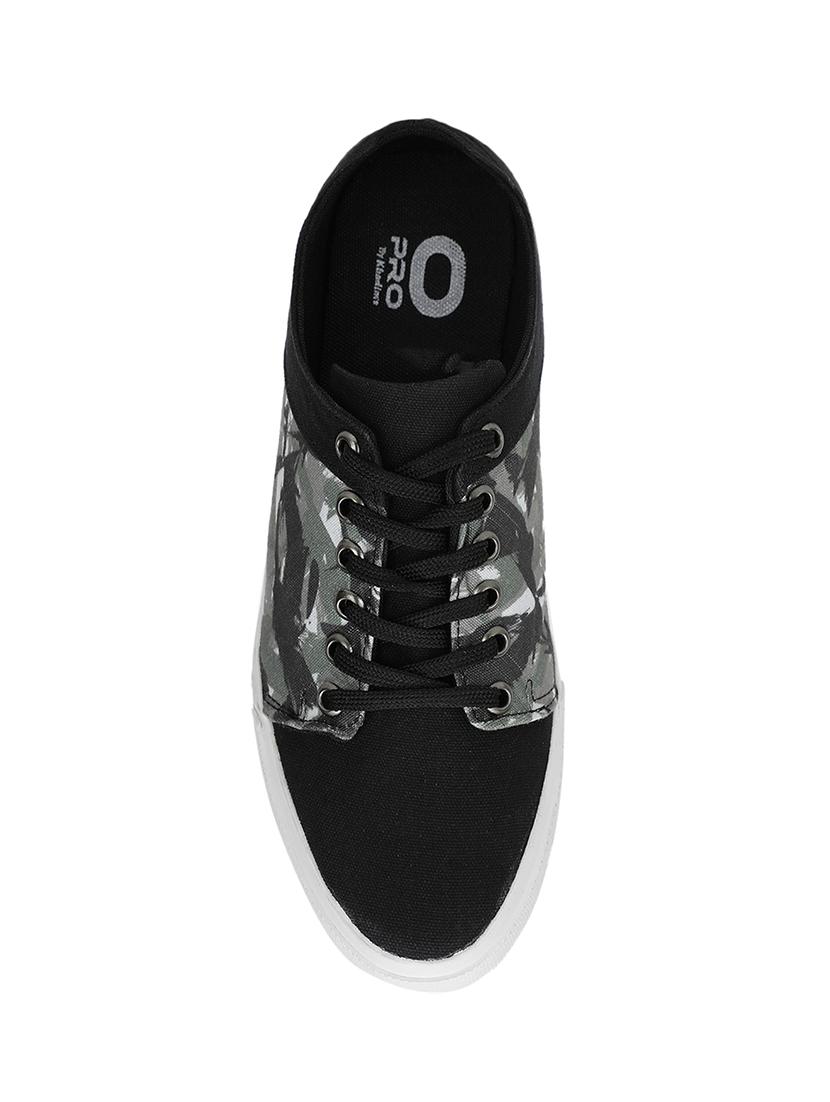 black fabric lace up sneakers - 17689193 - Zoom Image - 5