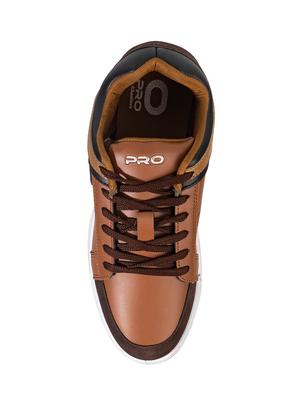 brown synthetic lace up sneakers - 17689195 - Standard Image - 5