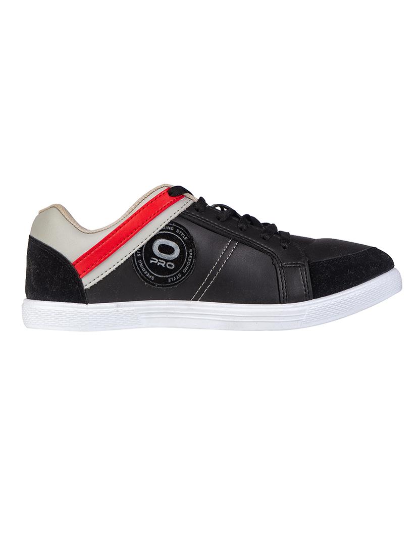 black synthetic lace up sneakers - 17689196 - Zoom Image - 2