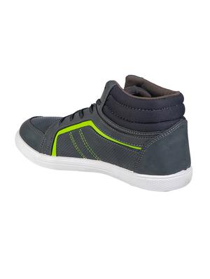 grey synthetic lace up sneakers - 17689199 - Standard Image - 3