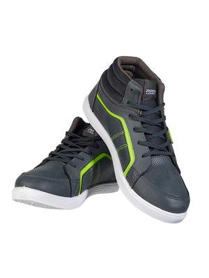 grey synthetic lace up sneakers - 17689199 - Standard Image - 4