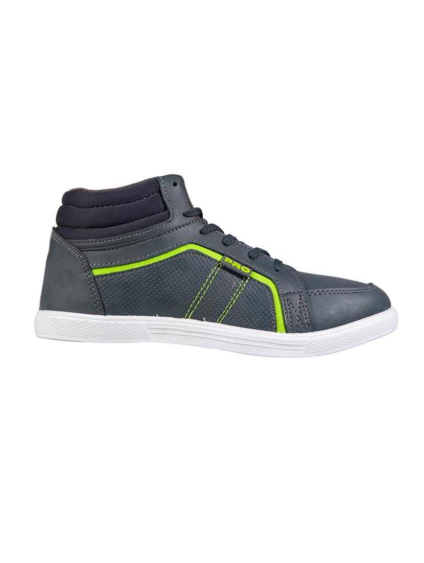 grey synthetic lace up sneakers - 17689199 - Zoom Image - 2