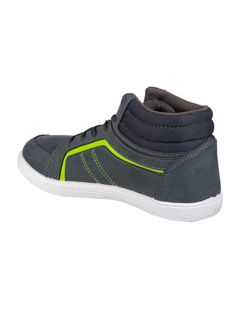 grey synthetic lace up sneakers - 17689199 - Zoom Image - 3