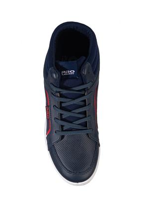 navy synthetic lace up sneakers - 17689200 - Standard Image - 5