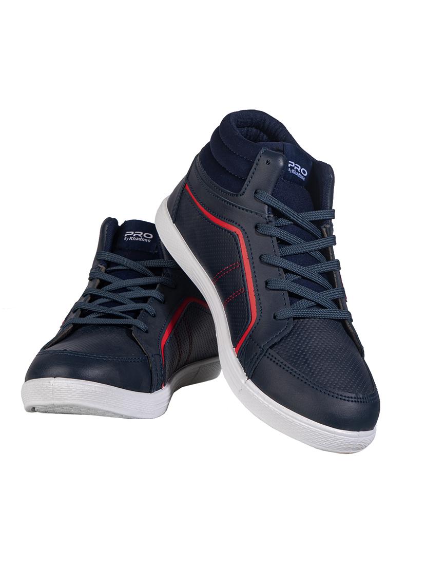 navy synthetic lace up sneakers - 17689200 - Zoom Image - 4