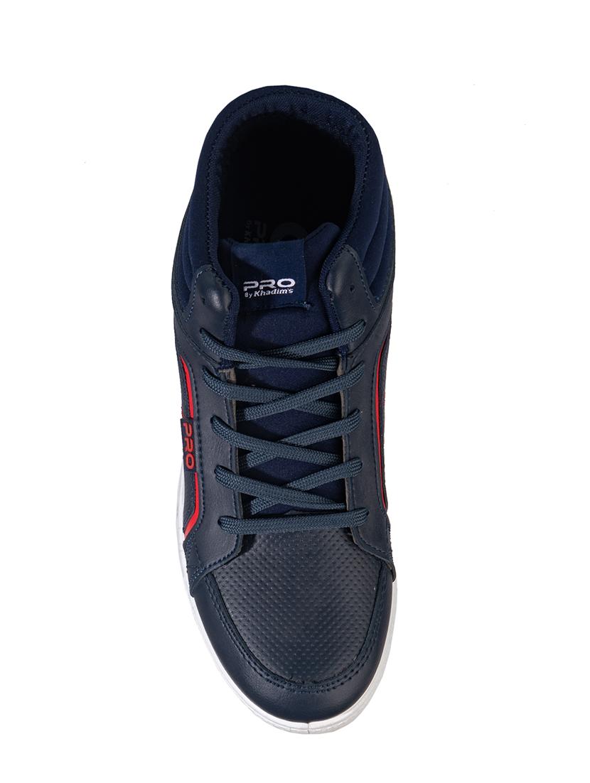 navy synthetic lace up sneakers - 17689200 - Zoom Image - 5