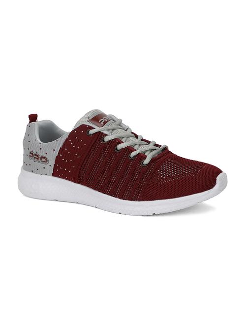 maroon fabric sport shoes - 17689225 - Standard Image - 1