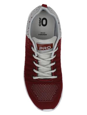 maroon fabric sport shoes - 17689225 - Standard Image - 4