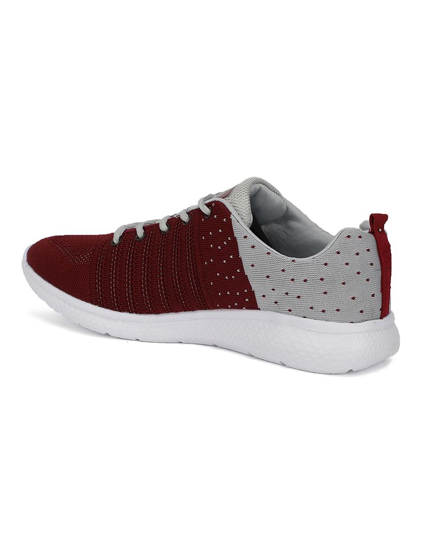 maroon fabric sport shoes - 17689225 - Zoom Image - 3