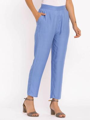 high rise flat front trouser - 17689312 - Standard Image - 2