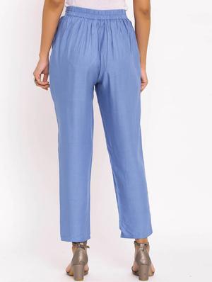 high rise flat front trouser - 17689312 - Standard Image - 3