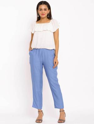 high rise flat front trouser - 17689312 - Standard Image - 4