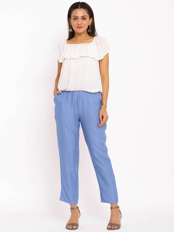 high rise flat front trouser - 17689312 - Zoom Image - 4