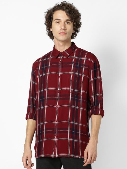 red checkered casual shirt - 17689387 - Standard Image - 1