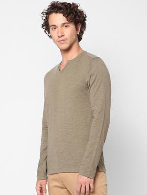olive green solid t-shirt - 17689392 - Standard Image - 2