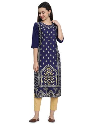 multi colored crepe combos kurta - 17689534 - Standard Image - 5