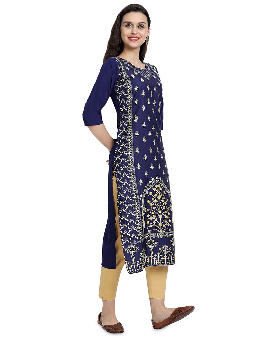 multi colored crepe combos kurta - 17689534 - Zoom Image - 6