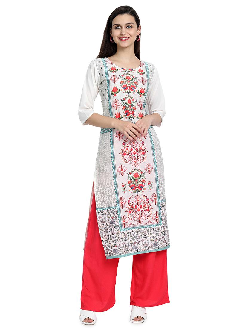 multi colored crepe combos kurta - 17689540 - Zoom Image - 2