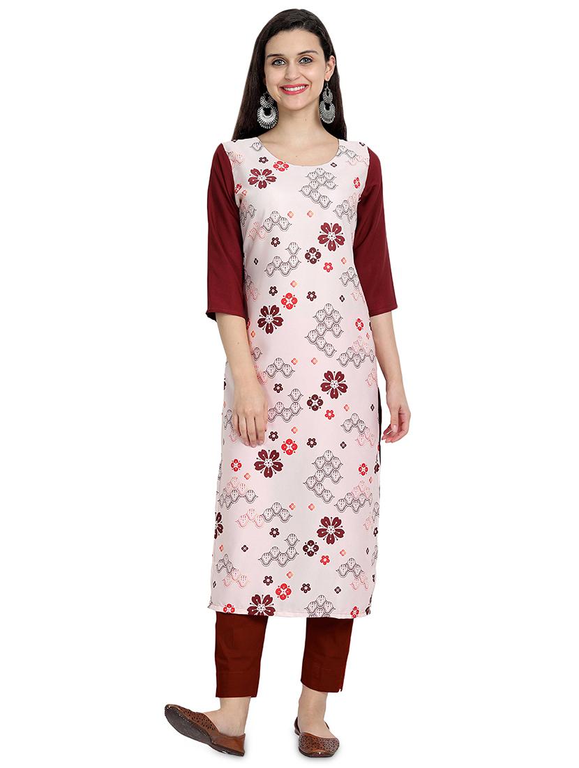 multi colored crepe combos kurta - 17689545 - Zoom Image - 5
