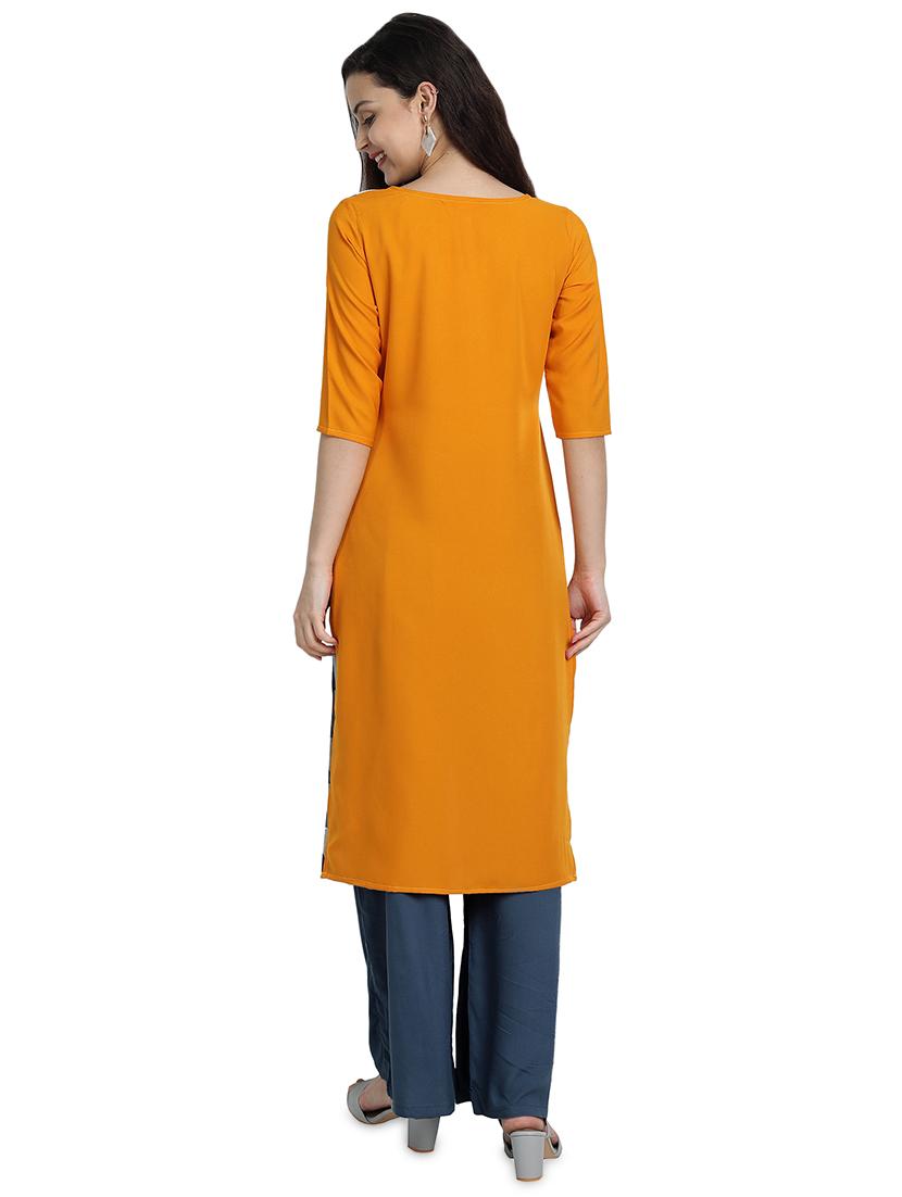 multi colored crepe combos kurta - 17689556 - Zoom Image - 7