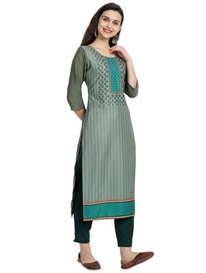 multi colored crepe combos kurta - 17689559 - Standard Image - 3