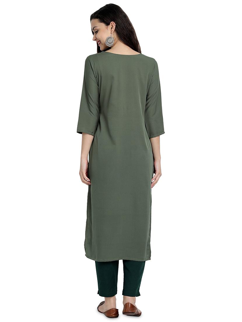 multi colored crepe combos kurta - 17689559 - Zoom Image - 4