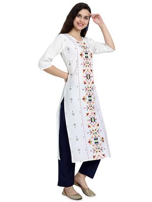 multi colored crepe combos kurta - 17689586 - Standard Image - 6