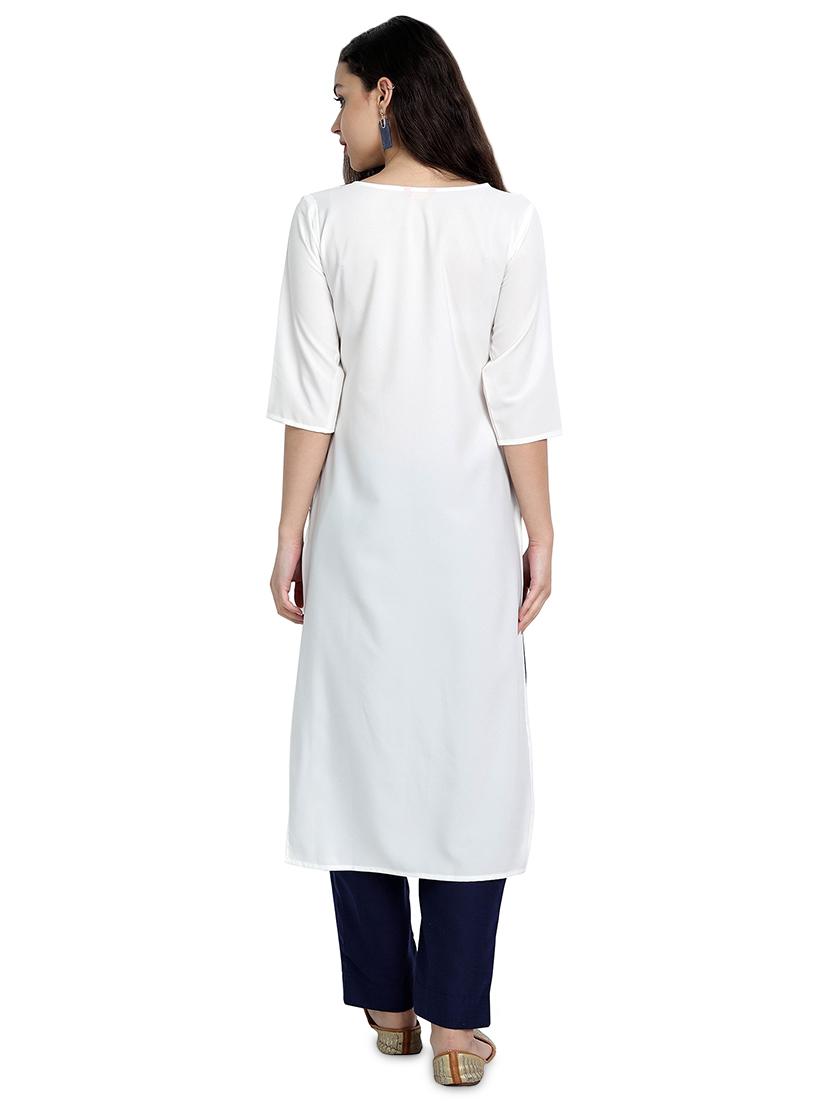 multi colored crepe combos kurta - 17689586 - Zoom Image - 7
