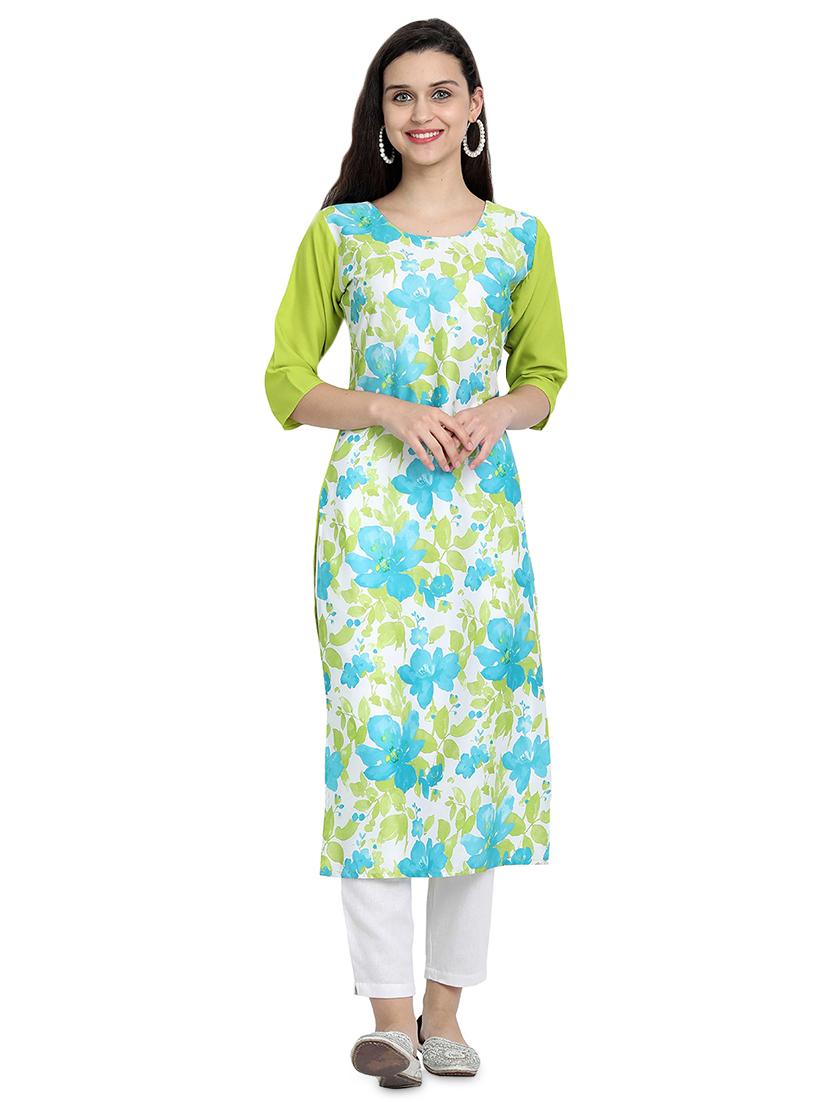 multi colored crepe combos kurta - 17689593 - Zoom Image - 2