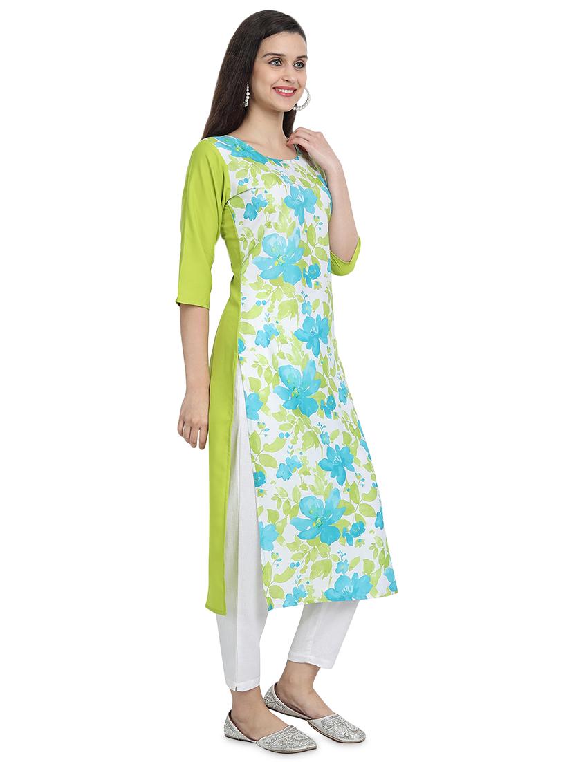 multi colored crepe combos kurta - 17689593 - Zoom Image - 3