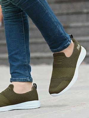 green slip on sport shoe - 17690069 - Standard Image - 3
