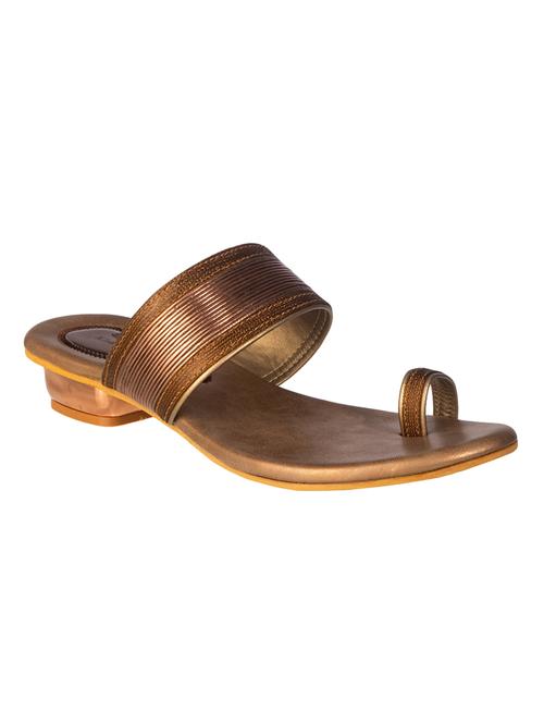 brown synthetic slip on sandals - 17690142 - Standard Image - 1