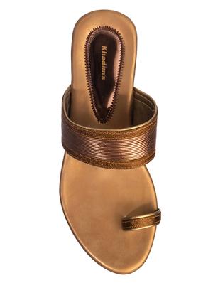 brown synthetic slip on sandals - 17690142 - Standard Image - 4