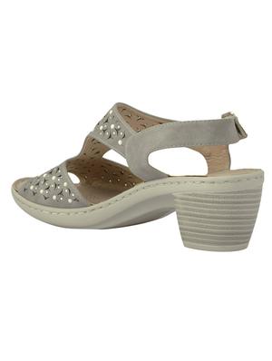 grey synthetic ankle strap sandals - 17690169 - Standard Image - 3