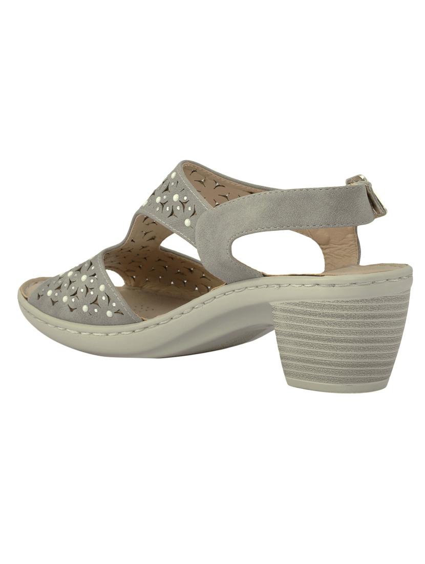 grey synthetic ankle strap sandals - 17690169 - Zoom Image - 3