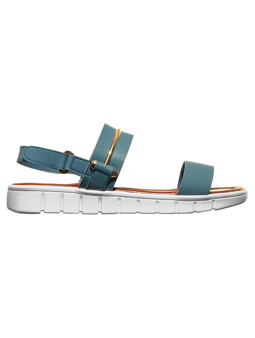 blue synthetic flat forms sandals - 17690205 - Zoom Image - 2