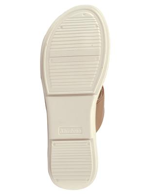 brown synthetic flat forms sandals - 17690207 - Standard Image - 5