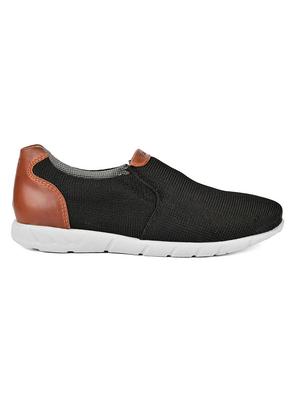 black leather sport shoes - 17690254 - Standard Image - 2