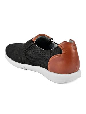 black leather sport shoes - 17690254 - Standard Image - 3