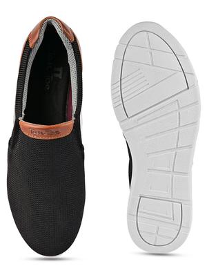 black leather sport shoes - 17690254 - Standard Image - 4
