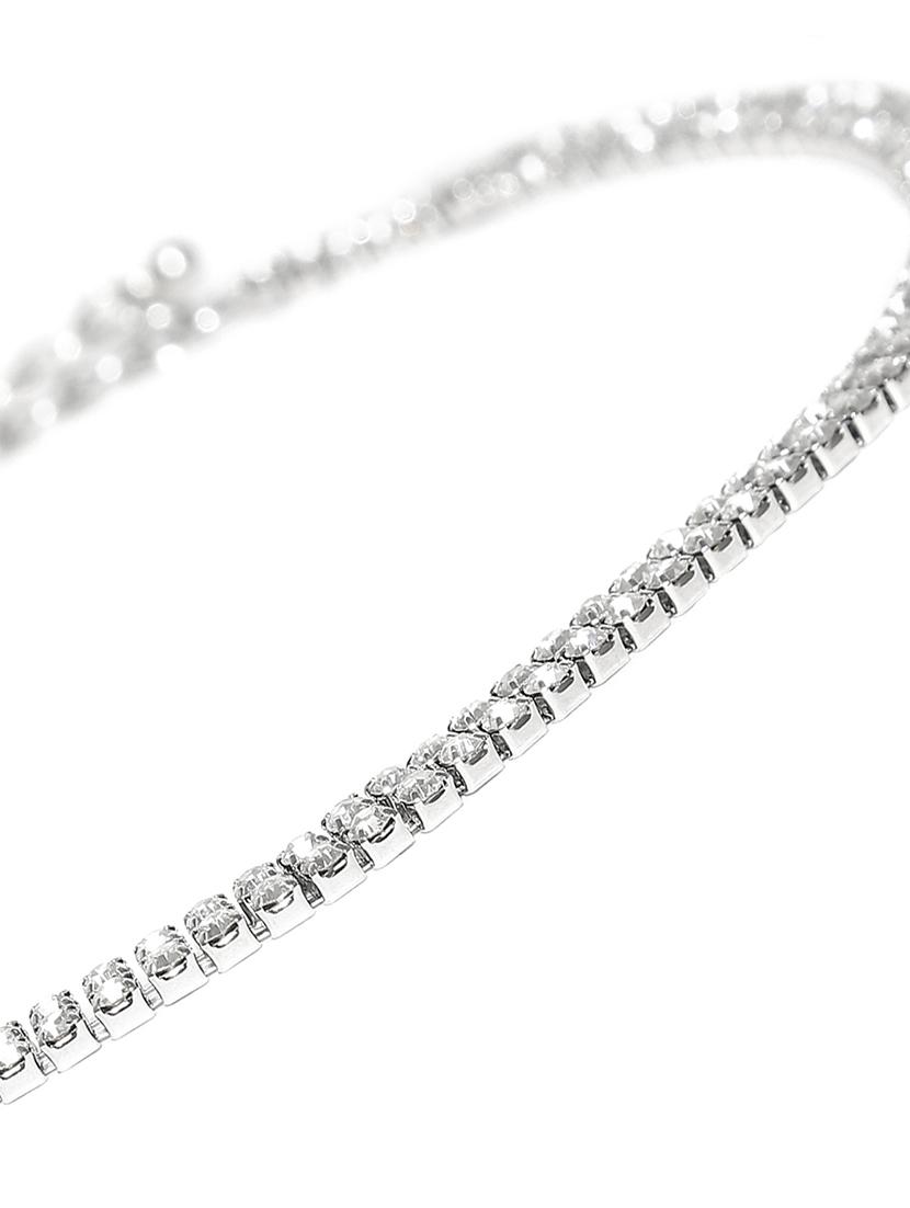 silver metal choker necklace - 17690293 - Zoom Image - 3