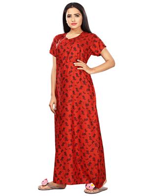 round neck printed nighty - 17690475 - Standard Image - 2