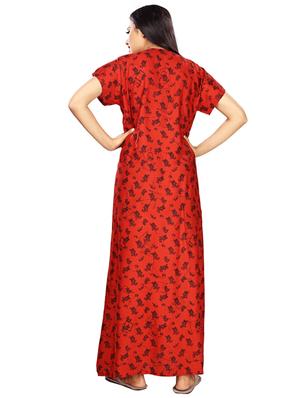 round neck printed nighty - 17690475 - Standard Image - 3