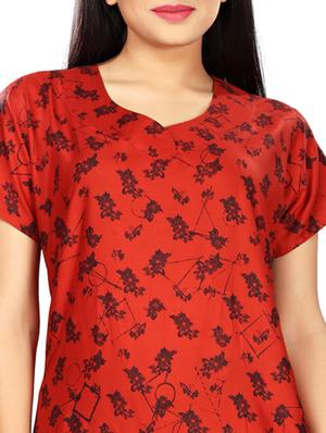 round neck printed nighty - 17690475 - Standard Image - 4